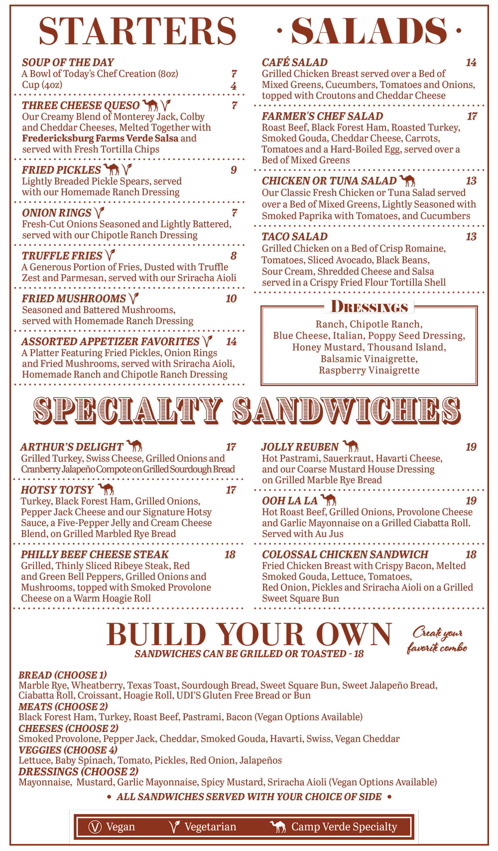 Lunch Specialty Menu